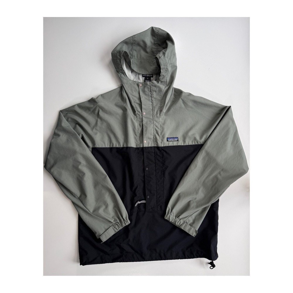 PATAGONIA Pneumatic Pullover 1/2 Zip Windbreaker Anorak Jacket Green Vintage 90s